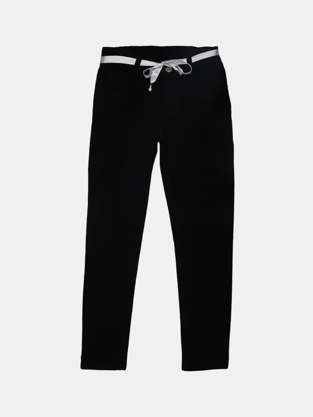 

V-Mart Girls Classic Dark Shade Cotton Jeans, Black