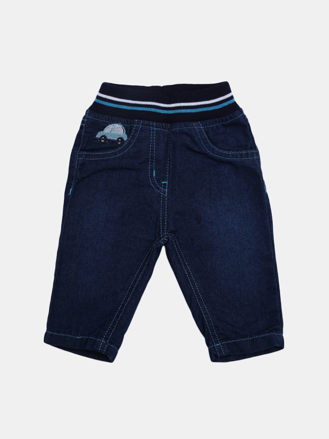 

V-Mart Infant Kids Cotton Regular Fit Mid-Rise Jeans, Navy blue