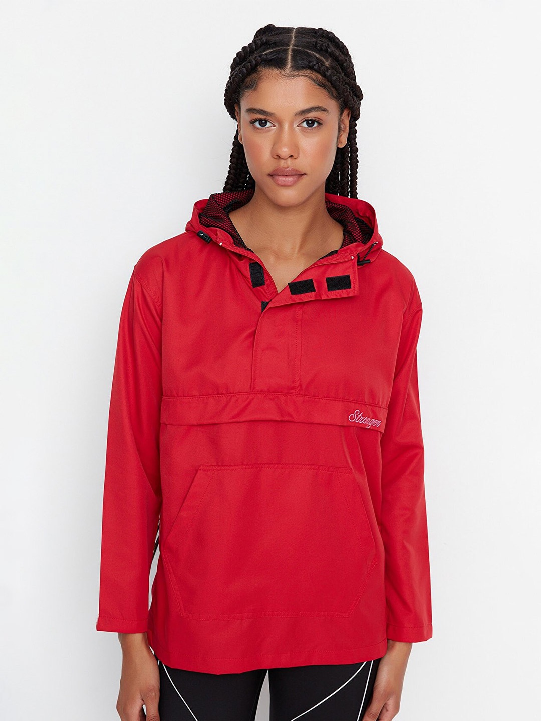 

Trendyol Women Hooded Pullover Sweatshirt, Red