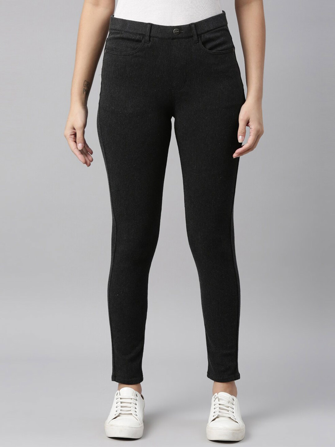 

Go Colors Women Slim Fit Jeggings, Grey