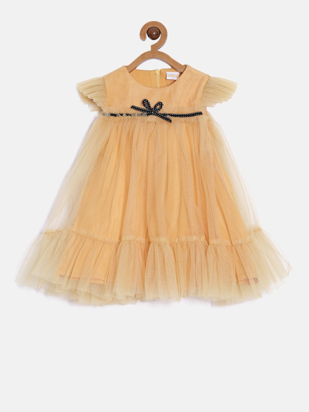 

Aomi Infant Net A-Line Dress, Beige