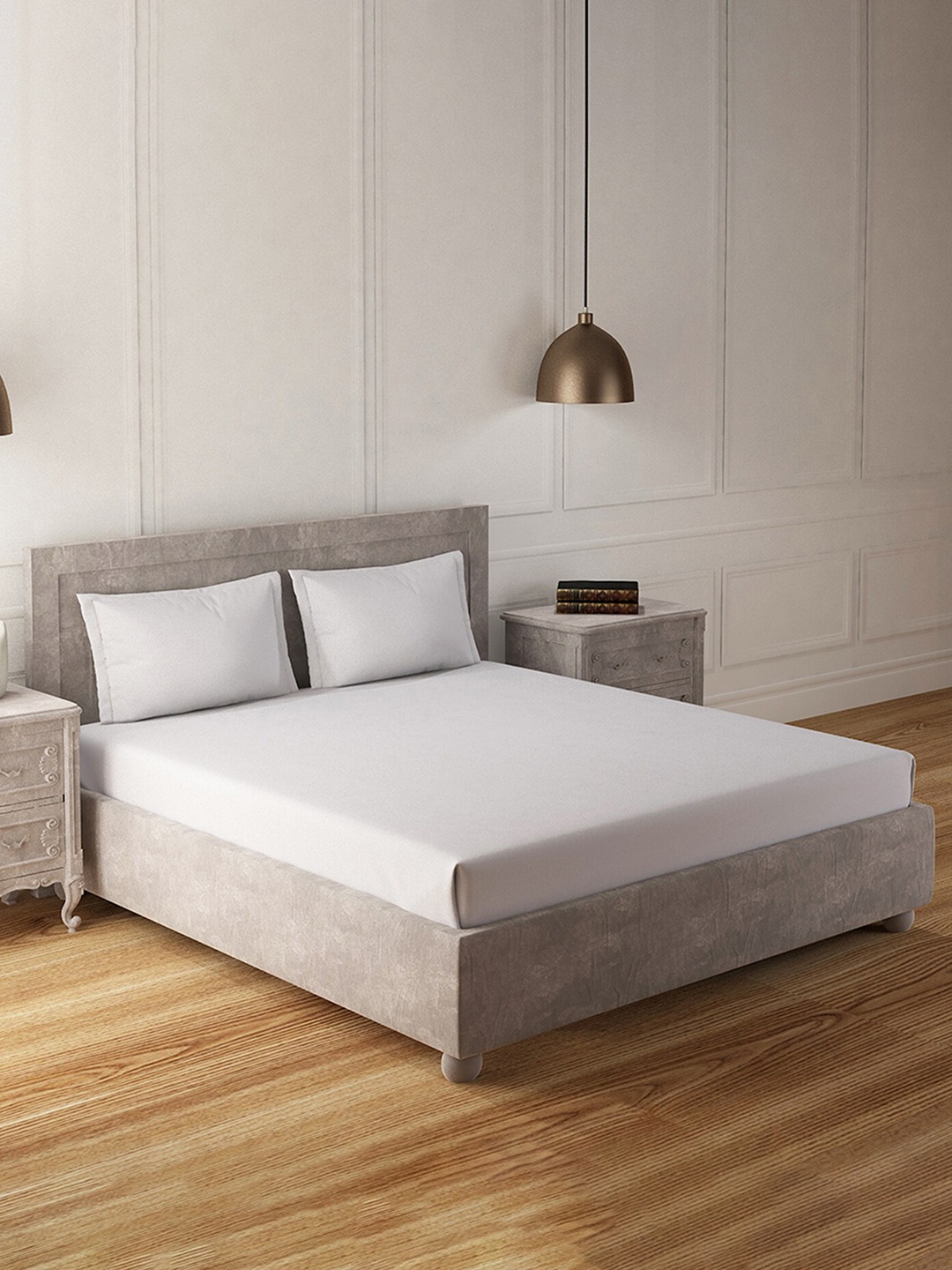 

Duroflex White 300 TC Pure Cotton Flat King Bedsheet With 2 Pillow Covers