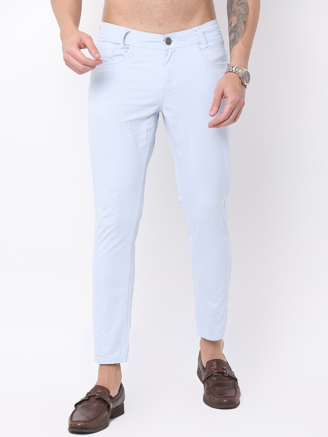 

Jean Cafe Men Skinny Fit Mid-Rise Jeans, Blue
