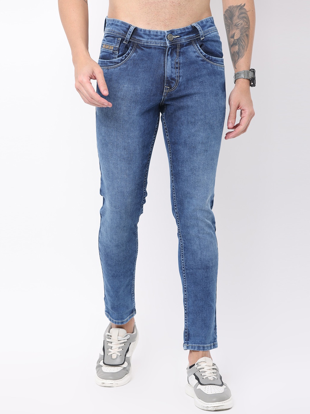 

Jean Cafe Men Jean Skinny Fit Light Fade Jeans, Blue