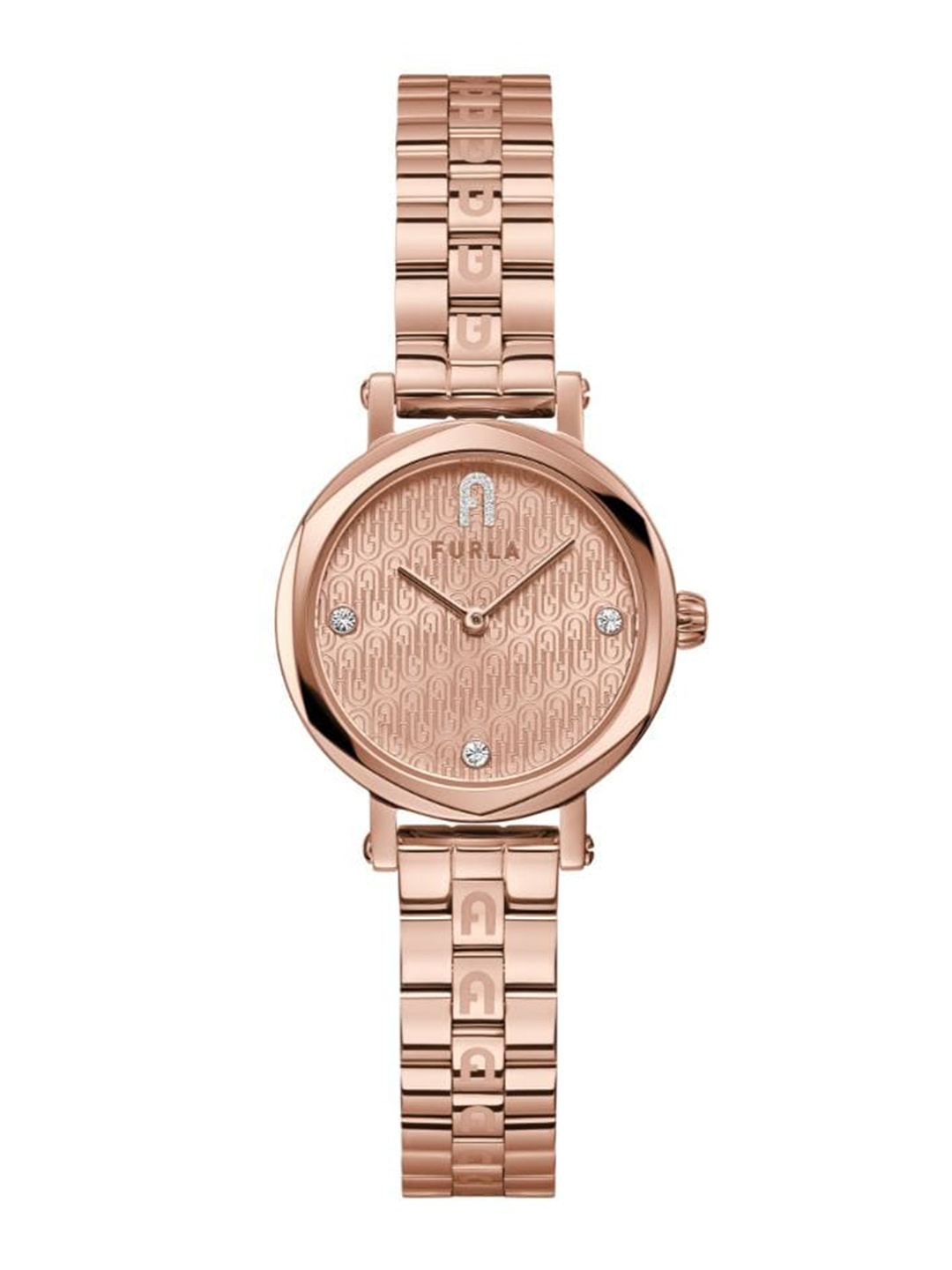 

Furla Women Stainless Steel Bracelet Style Straps Analogue Watch WW00033002L3, Rose gold