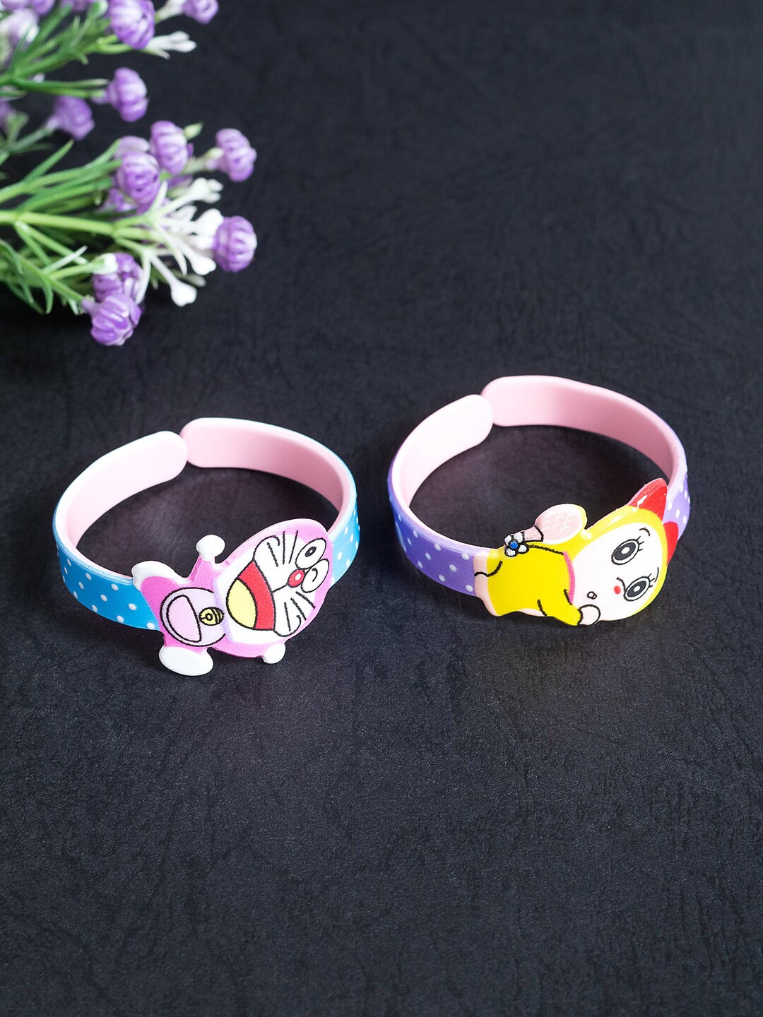

Golden Peacock Girls 2 Blue & White Wraparound Bracelet