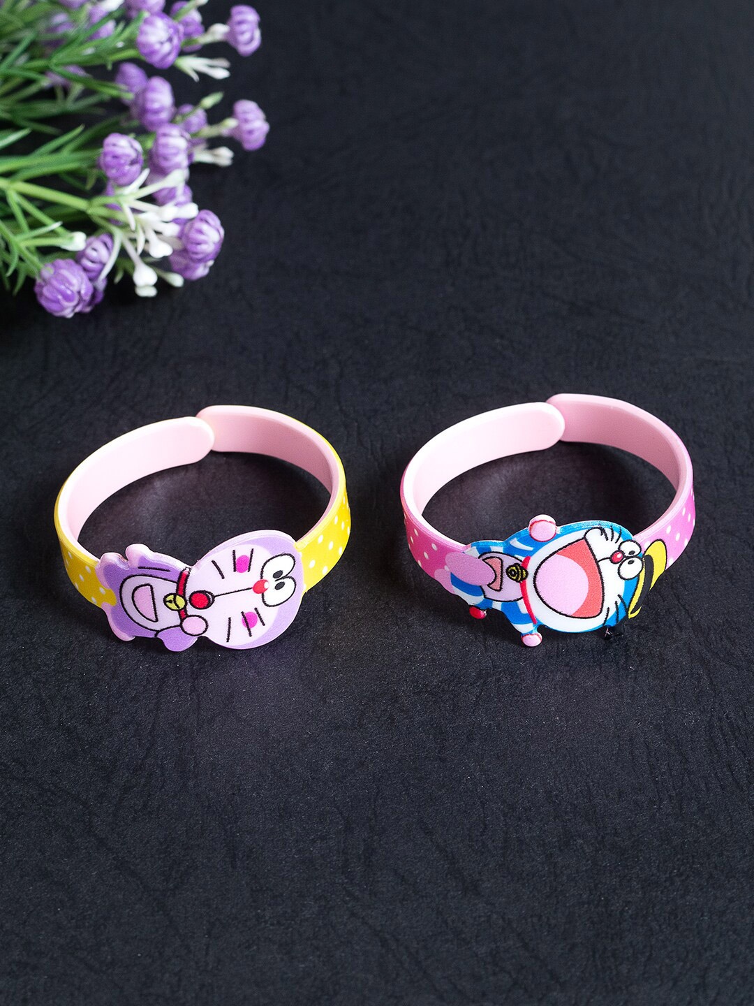 

Golden Peacock Girls Set 2 Wraparound Bracelet, Pink