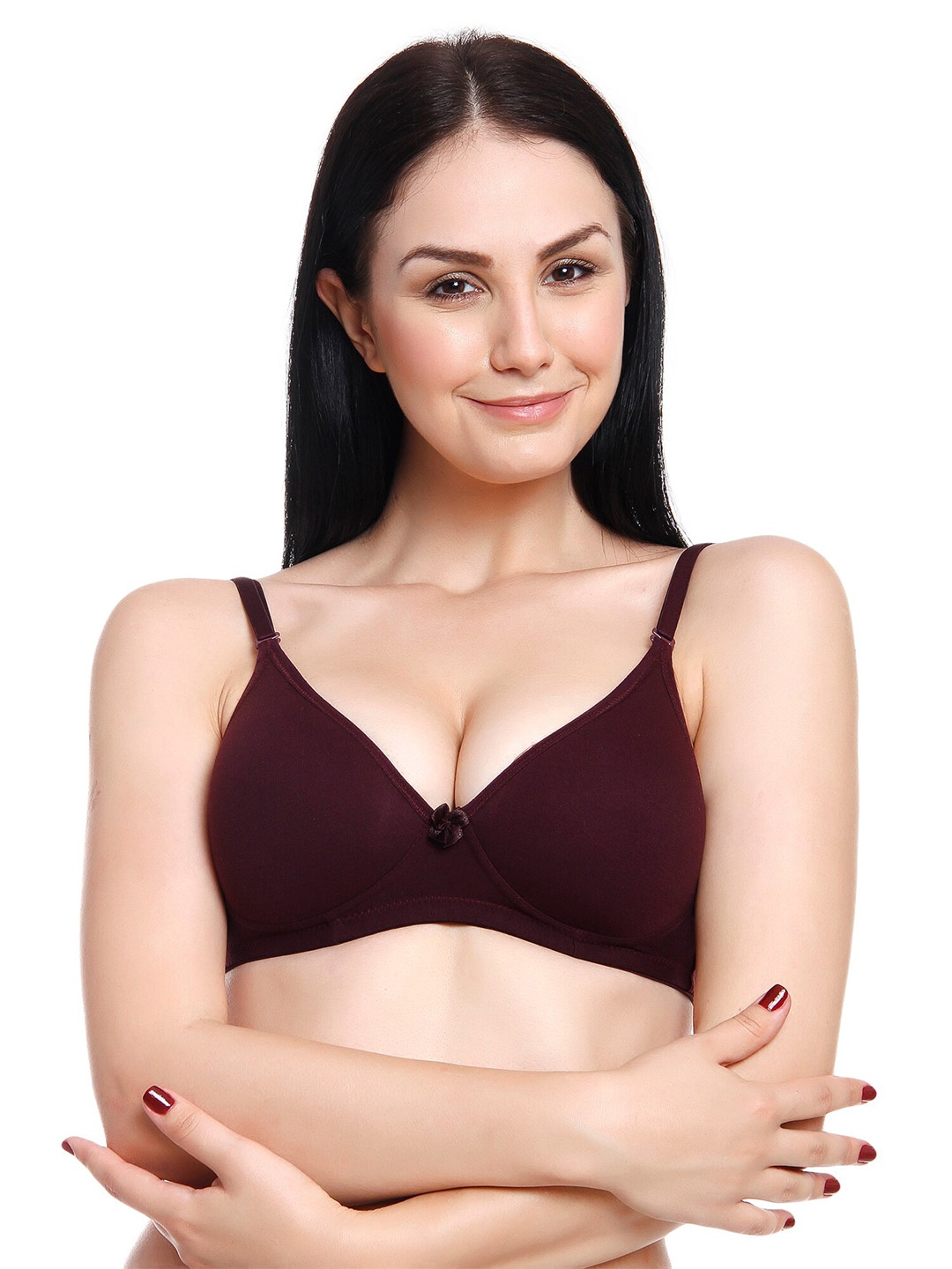 

Innocence Heavily Padded Non-Wired Cotton Bra, Purple