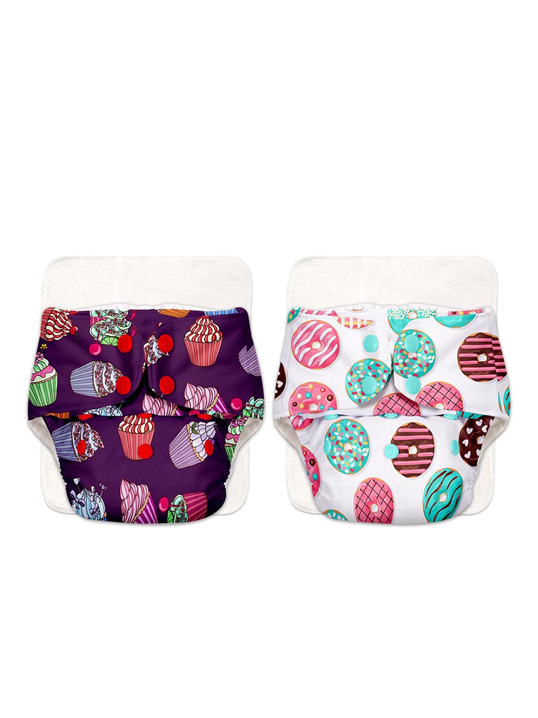 

SuperBottoms Infants Basic Set Of 2 Quick Dry Ultra Thin Pad Diaper, White