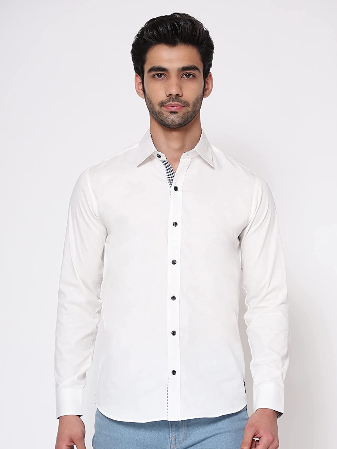 

SHIRT THEORY Men Cotton Casual Shirt, White