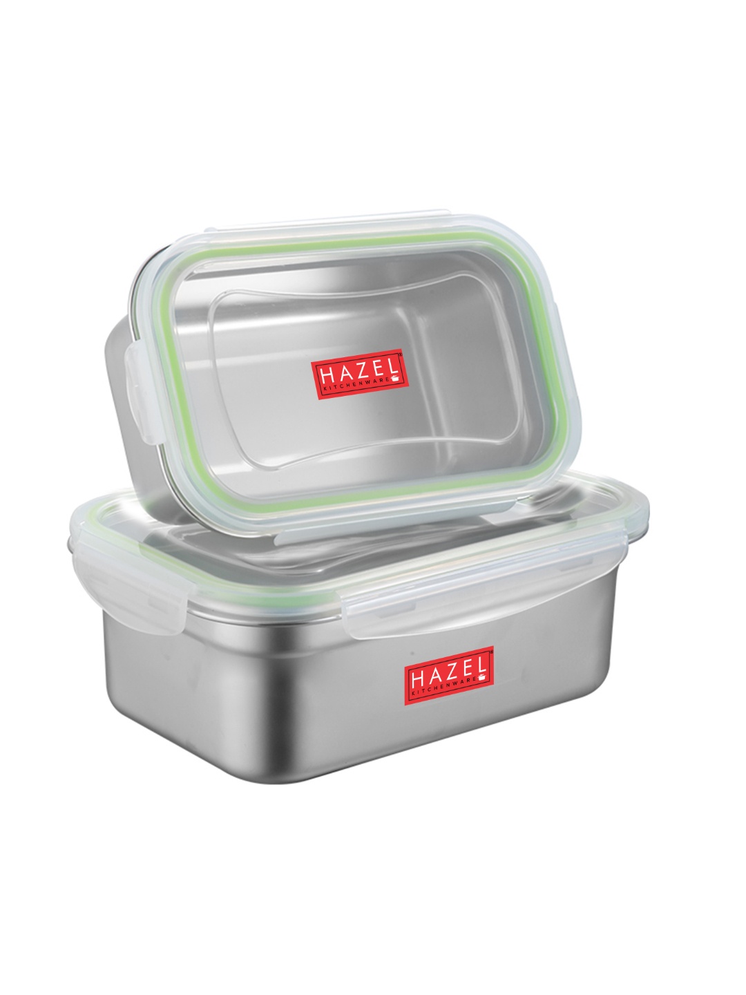 

HAZEL 2-Pcs Stainless Steel Airtight Container With Lid - 850 ml+1.8 L