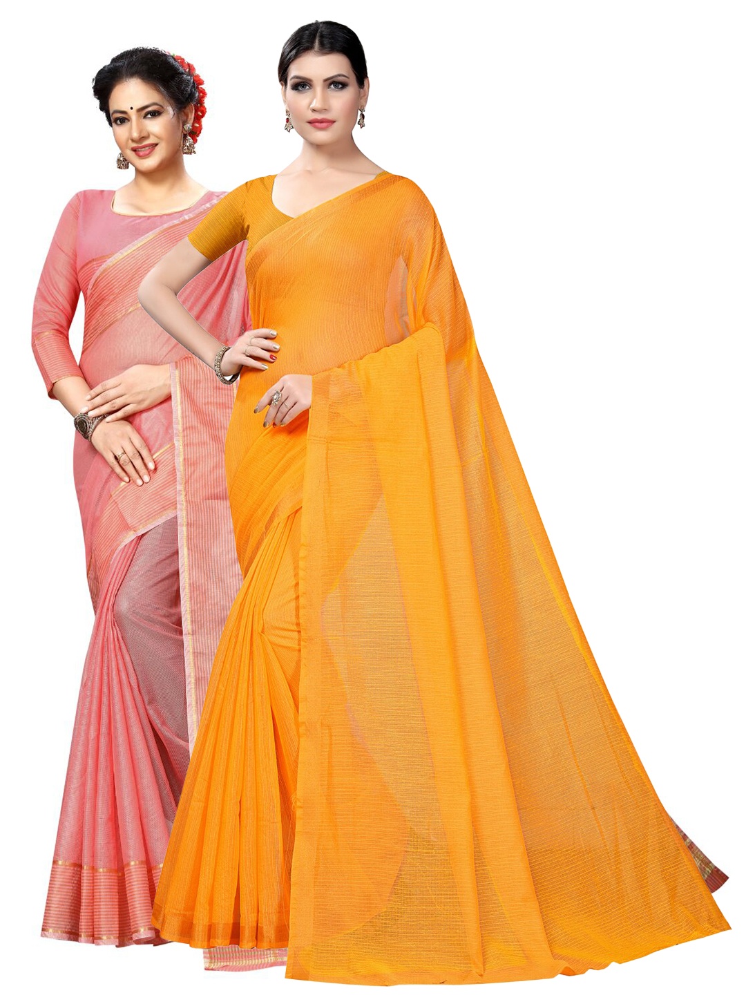 

SAADHVI Selection of 2 Ilkal Saree, Mustard