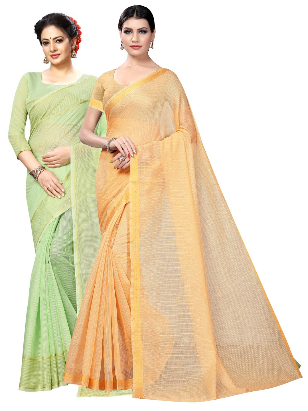 

SAADHVI Selection of 2 Ilkal Saree, Yellow