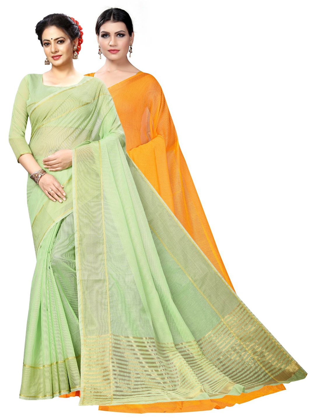 

SAADHVI Selection of 2 Ilkal Saree, Mustard