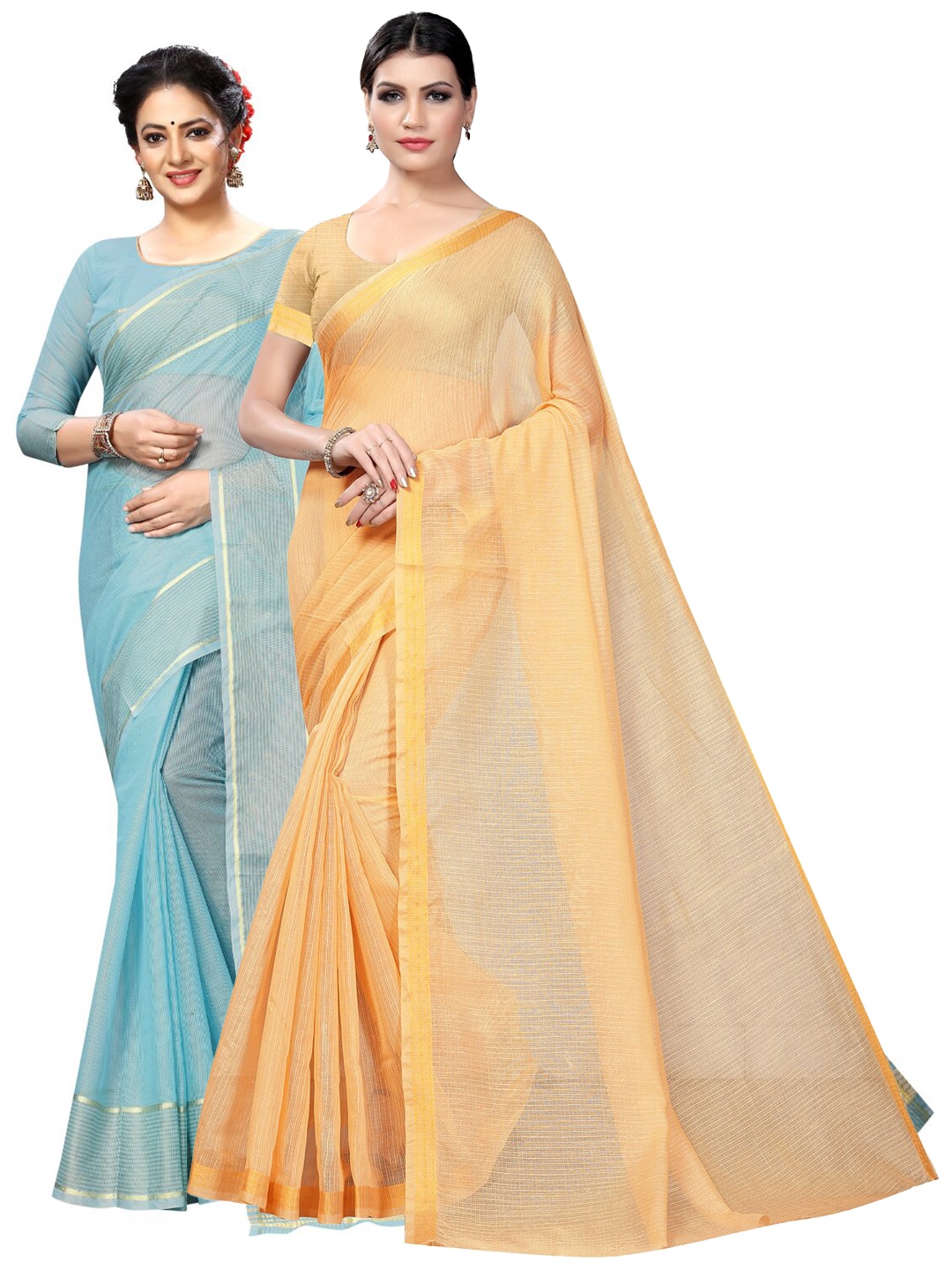 

SAADHVI Selection of 2 Ilkal Saree, Yellow