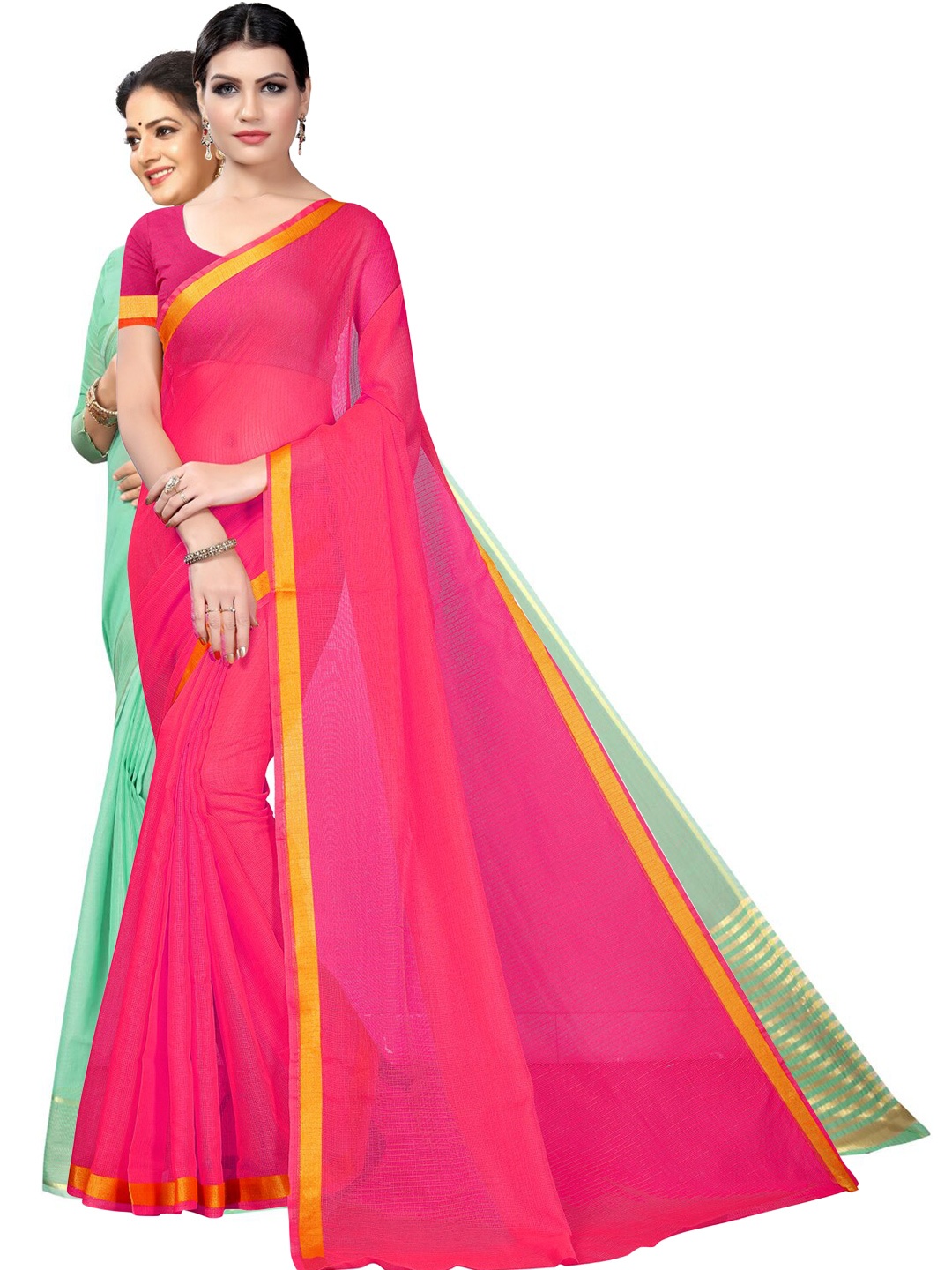 

SAADHVI Selection of 2 Ilkal Saree, Pink