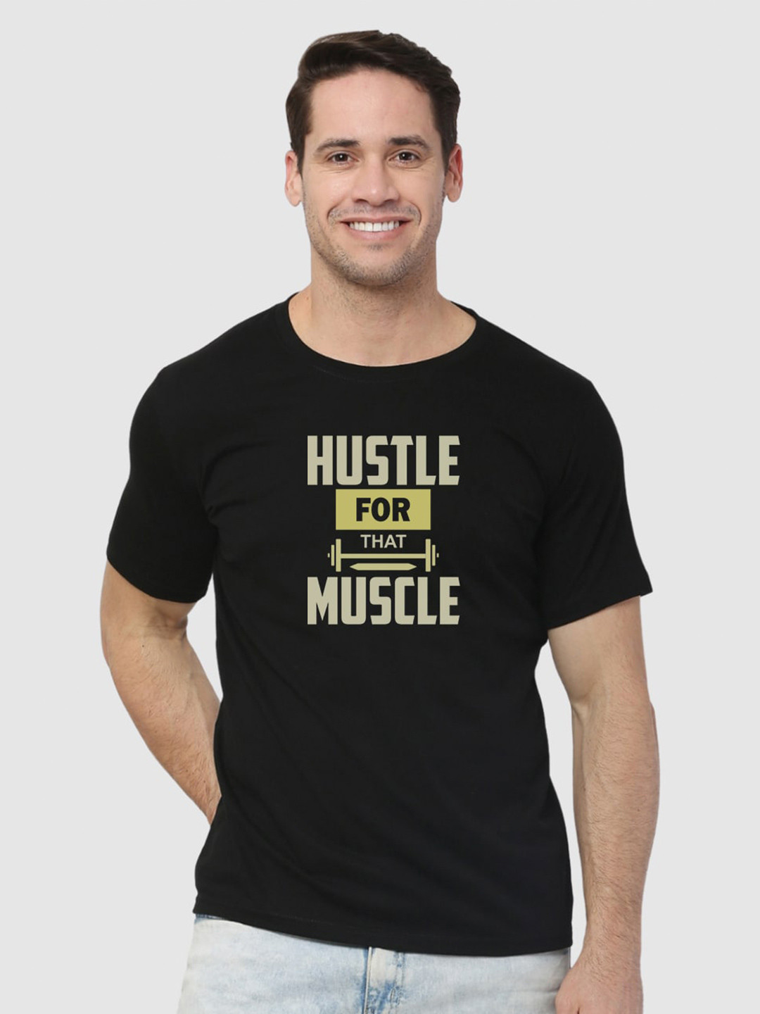 

The Label Bar Men Typography Printed Cotton T-shirt, Black