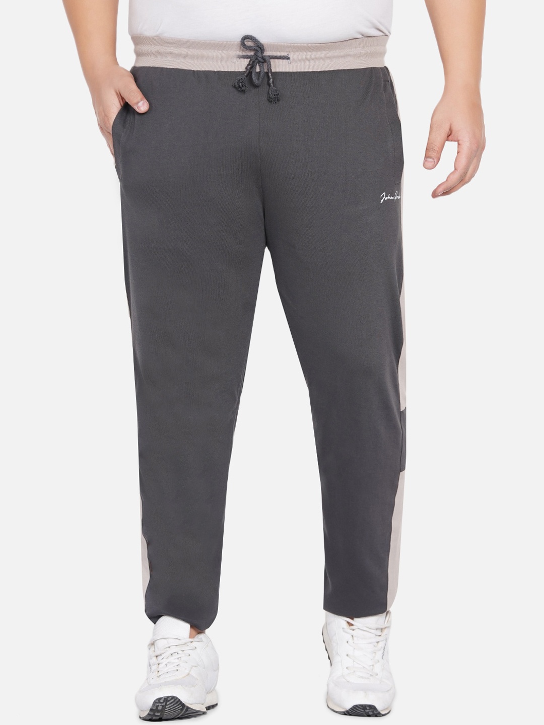 

John Pride Men Plus Size Relaxed Fit Cotton Joggers, Charcoal