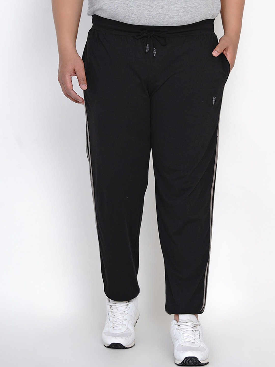 

John Pride Men Plus Size Straight Fit Sports Joggers, Black