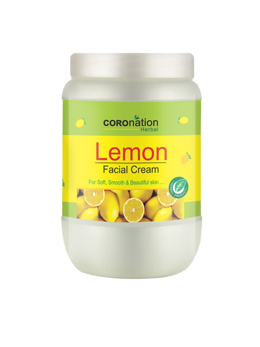 

COROnation Herbal Lemon Facial Cream with Beewax & Marshmallow - 750 ml, Lime green