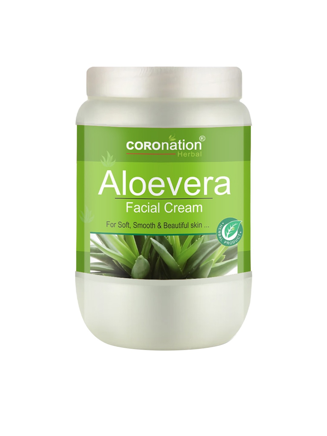 

COROnation Herbal Aloevera Facial Cream with Bee Wax & Marshmallow - 750 ml, Green
