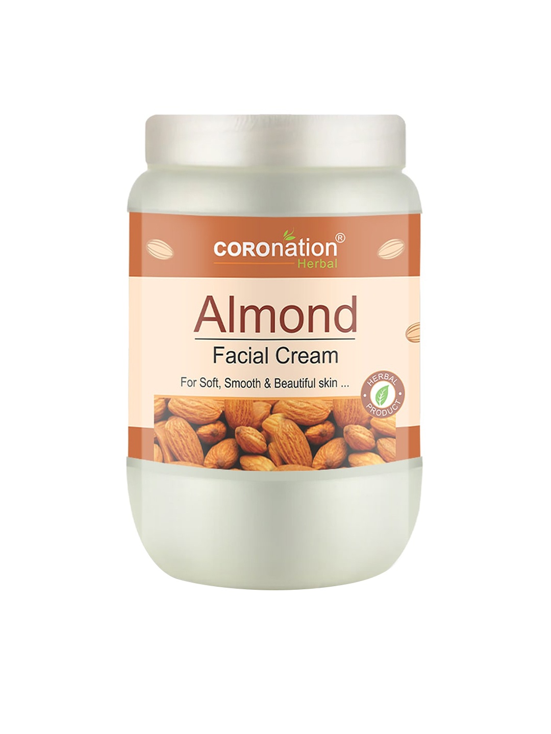 

COROnation Herbal Almond Facial Cream with Sandal & Bee Wax - 750 ml, Brown