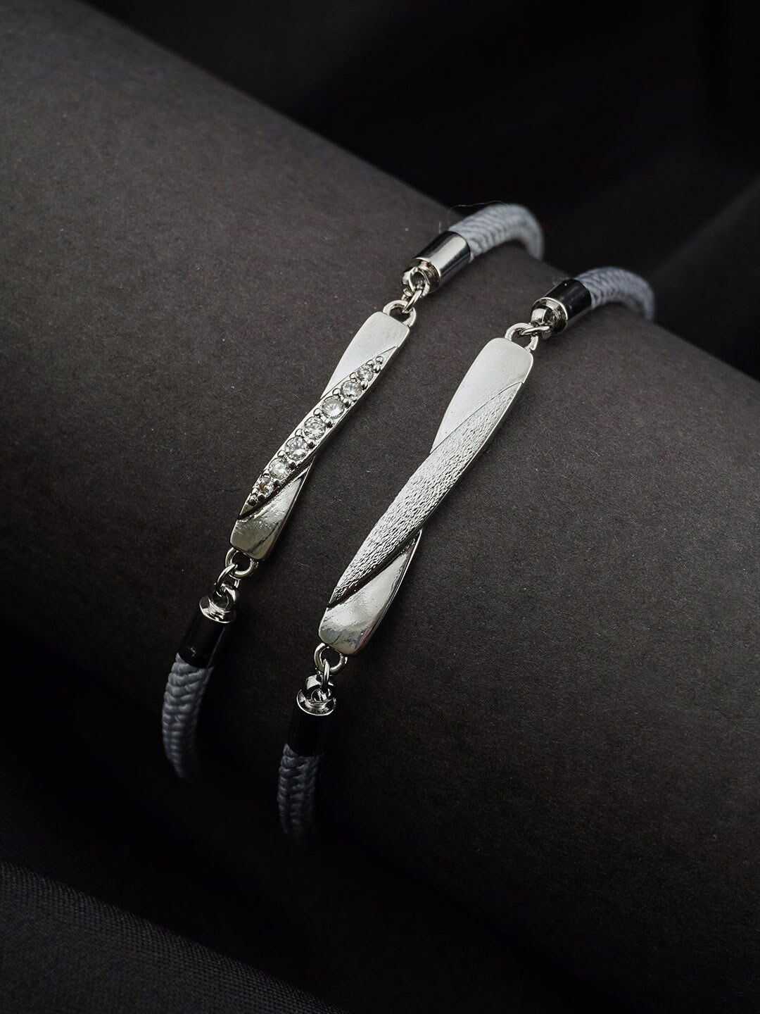 

Ferosh Women Set Of 2 Silver-Plated Link Bracelet