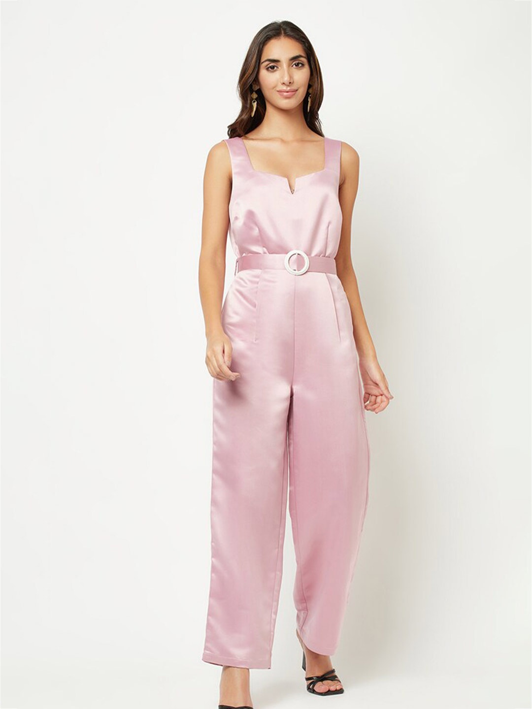 

HOUSE OF S Sweet Heart Neck Basic Jumpsuit, Pink