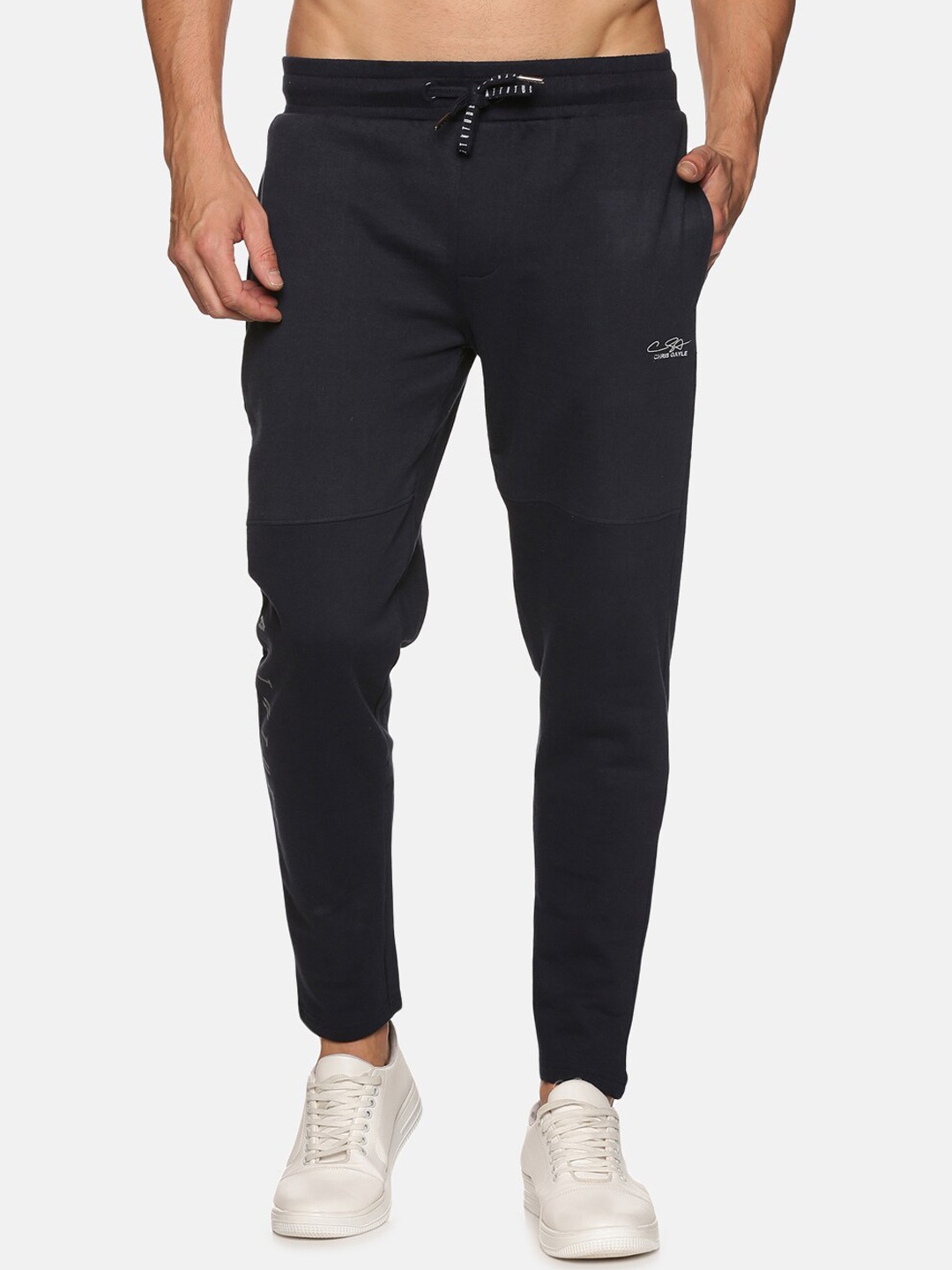 

ATTIITUDE Men Slim Fit Pure Cotton Track Pants, Navy blue