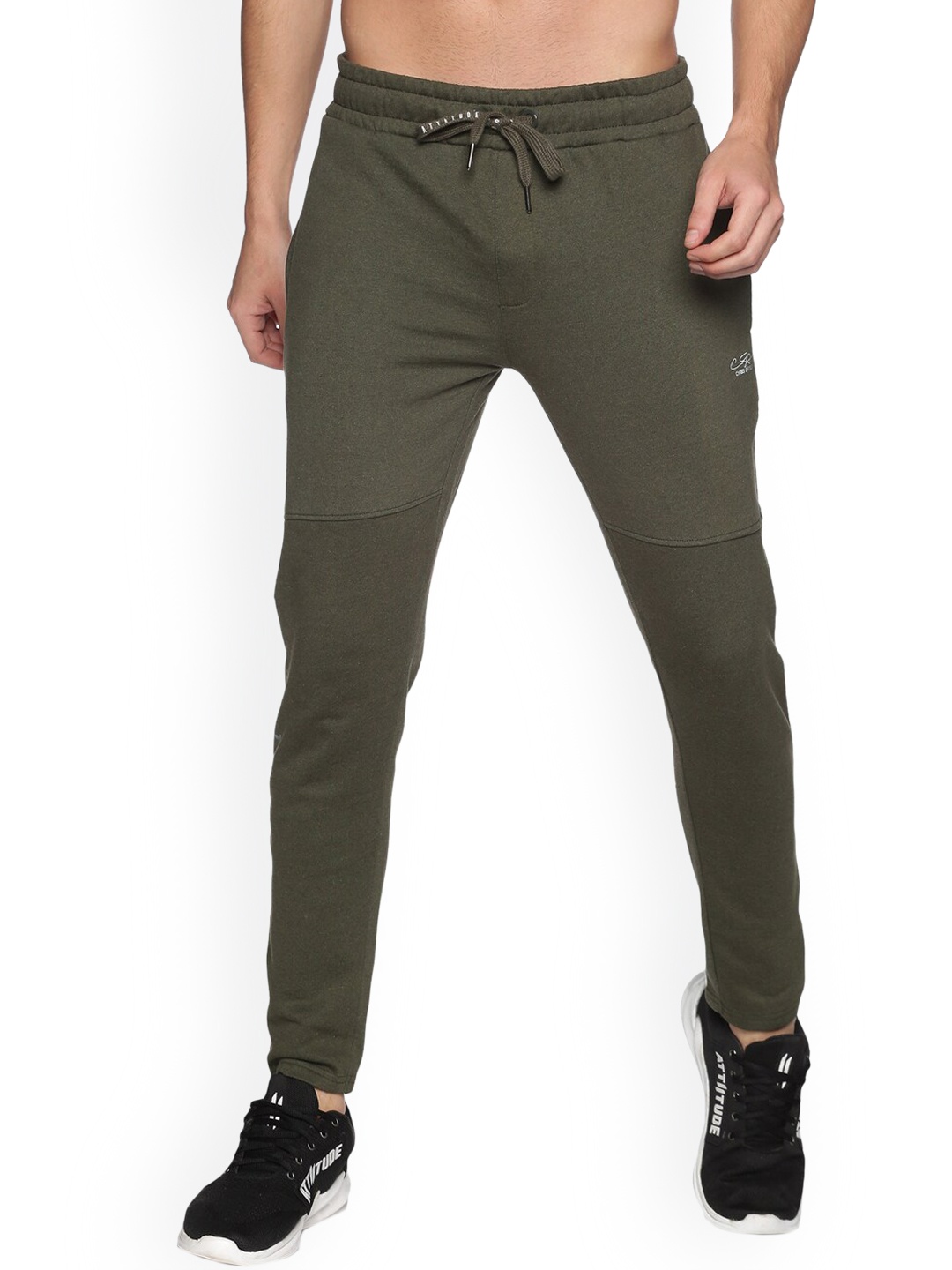 

ATTIITUDE Men Slim Fit Pure Cotton Track Pants, Green