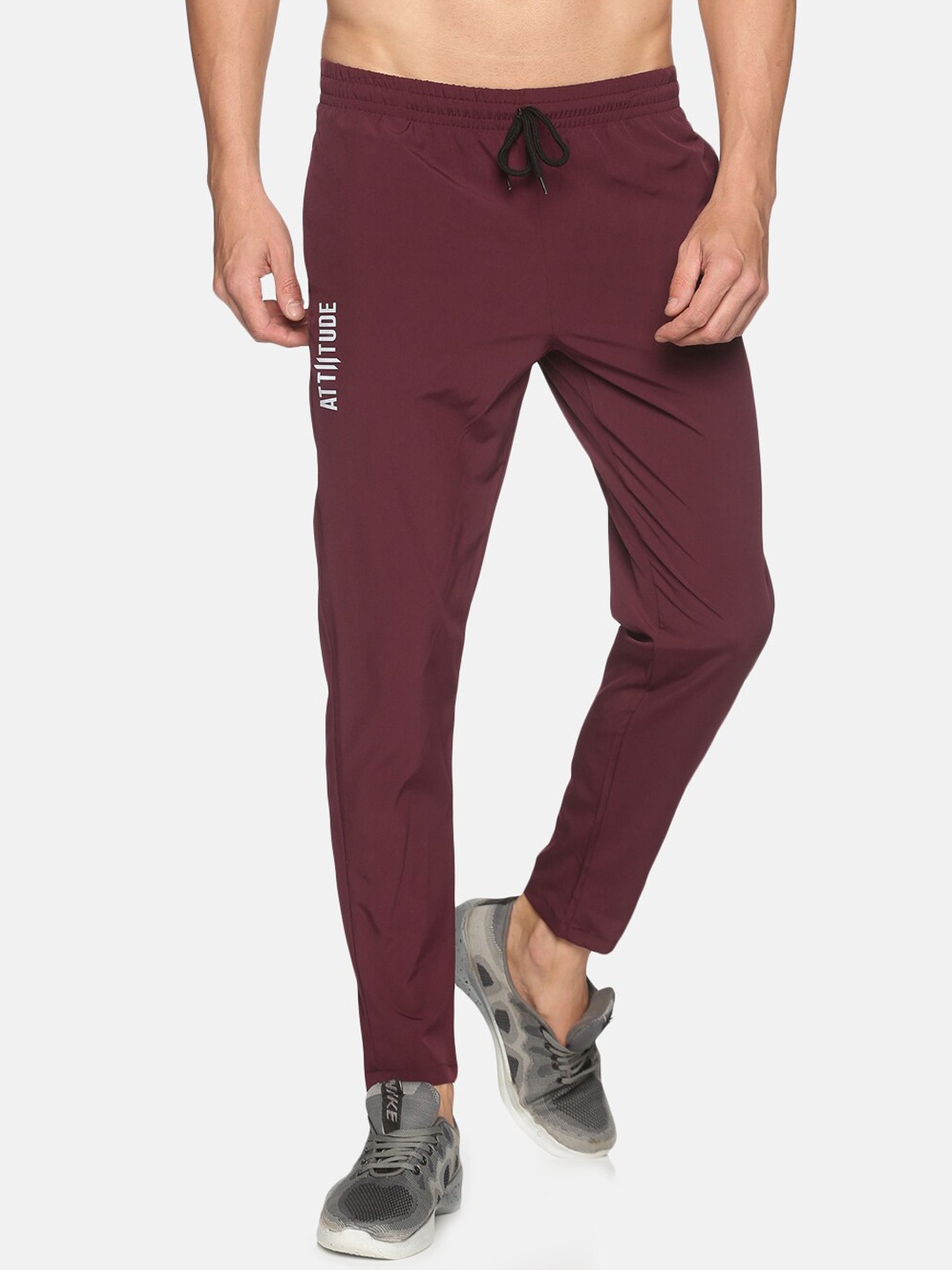 

ATTIITUDE Men Slim Fit Dry Fit Track Pants, Maroon
