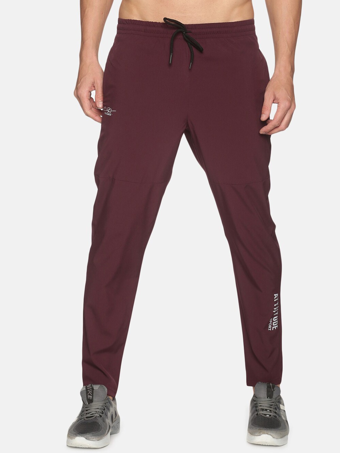 

ATTIITUDE Men Slim Fit Dry Fit Track Pants, Maroon