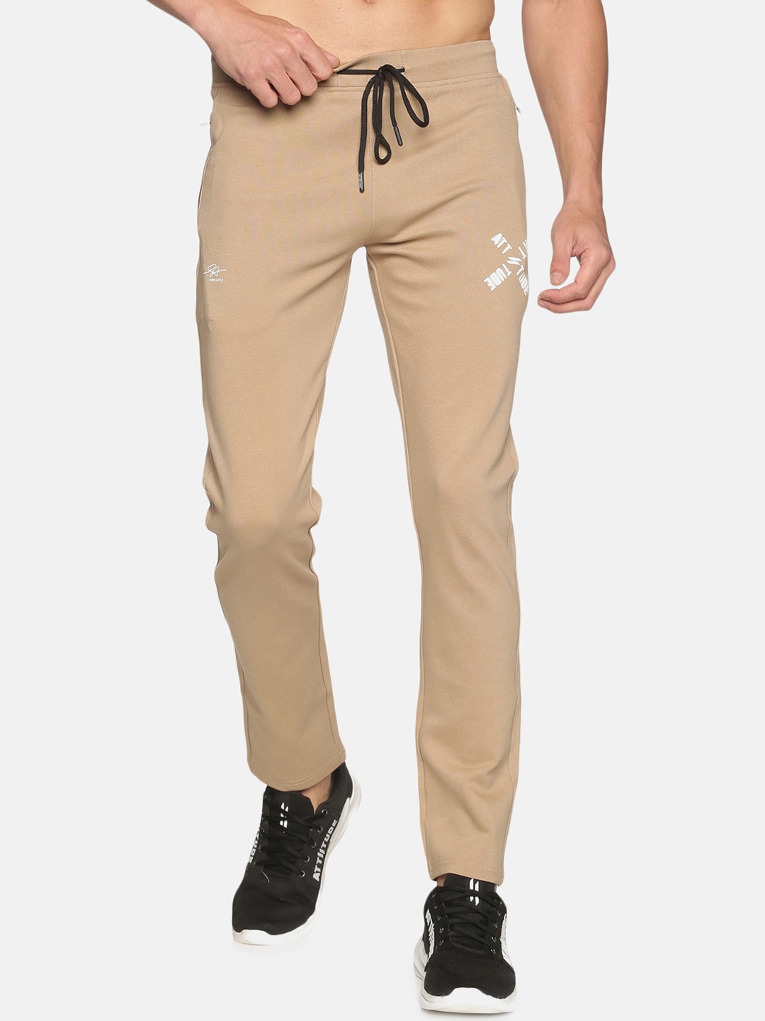 

Attiitude Men Dry Fit Track Pants, Beige