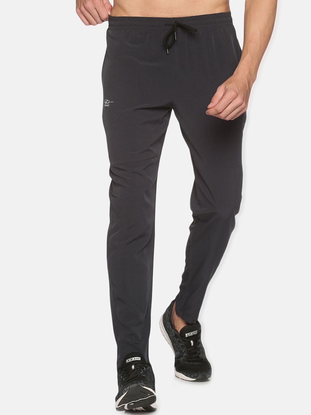 

ATTIITUDE Men Brand Logo Printed Slim Fit Dry-Fit Track Pants, Grey