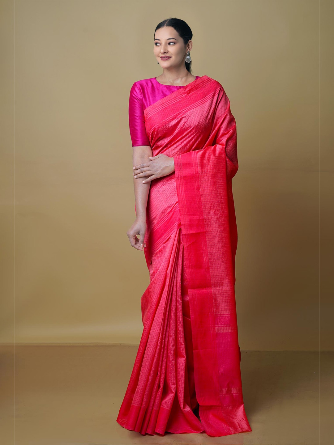 

Unnati Silks Woven Design Silk Cotton Mysore Silk Saree, Orange