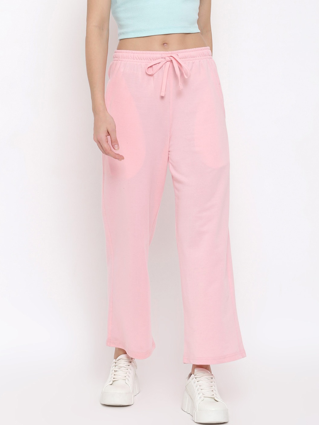 

MKH Women Mid-Rise Track Pants, Pink