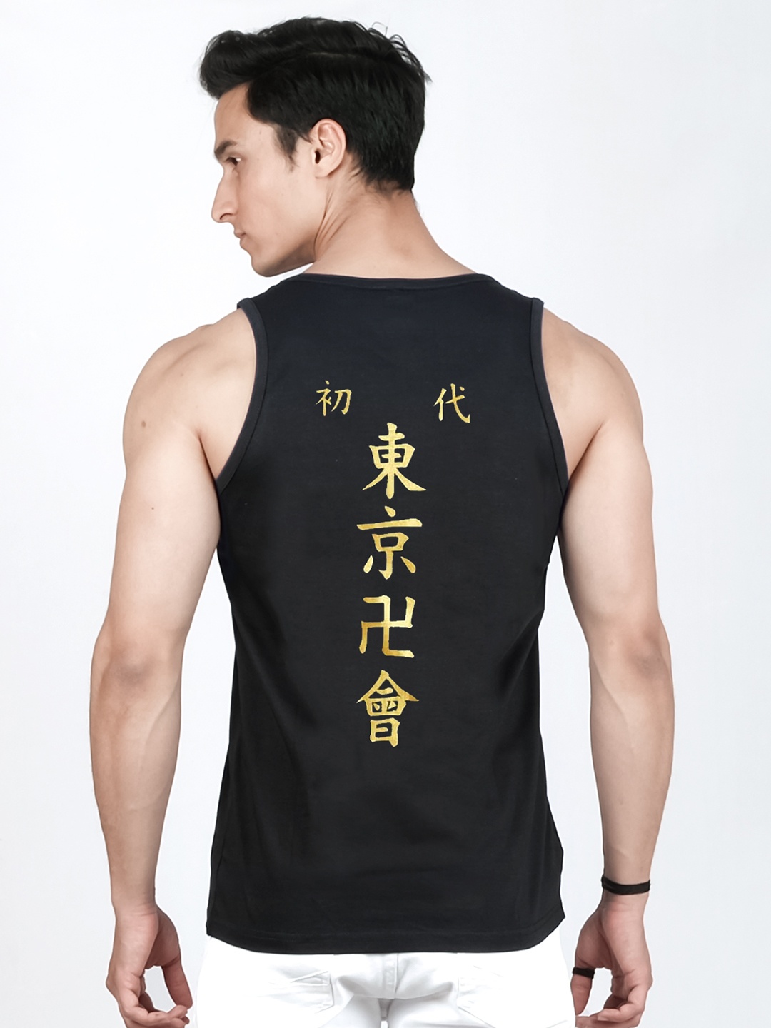

COMICSENSE Men Printed Cotton Tank Innerwear Vest, Black