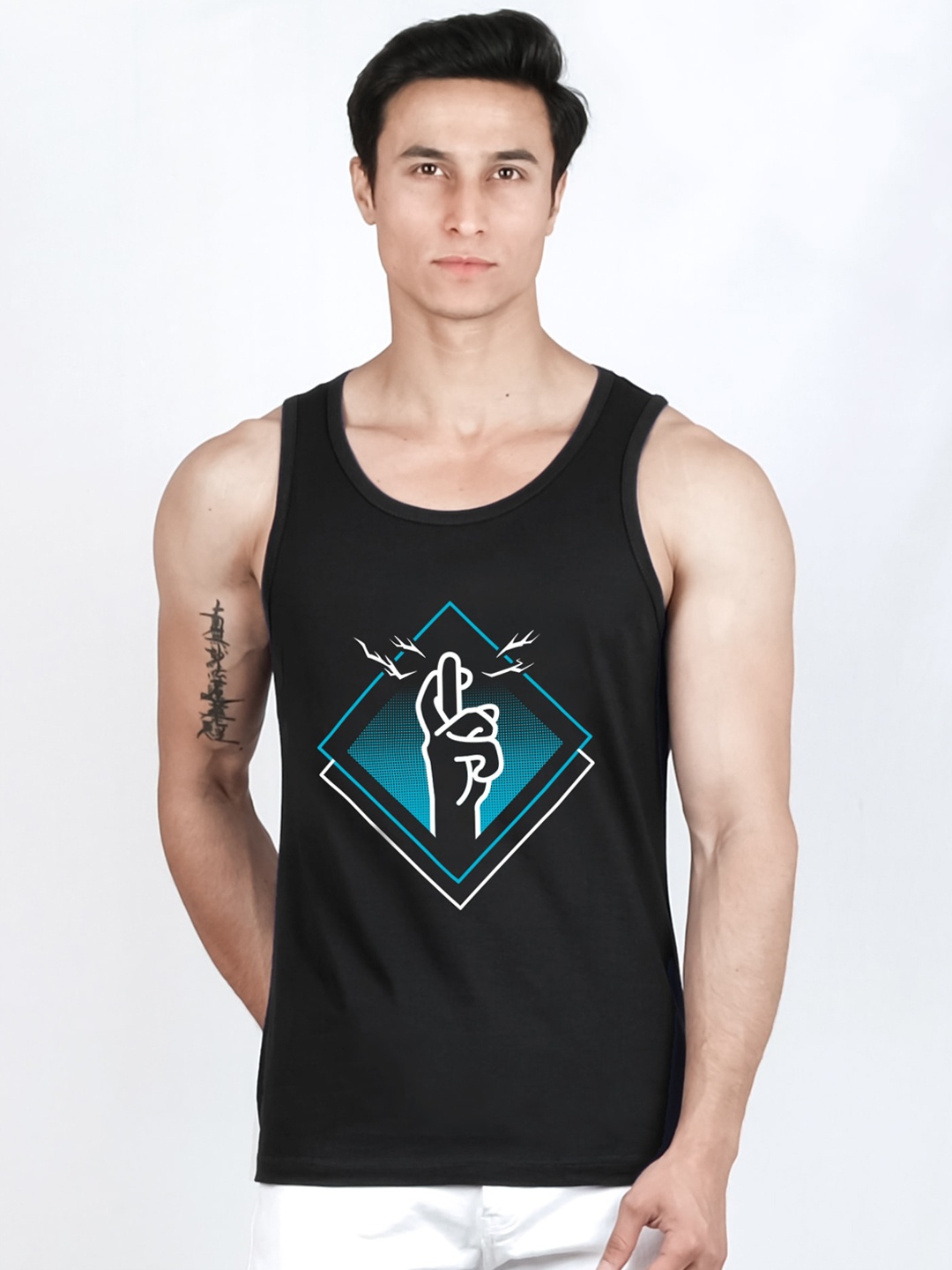 

COMICSENSE Anime Printed Jujutsu Kaisen Pure Cotton Tank Top Vest, Black