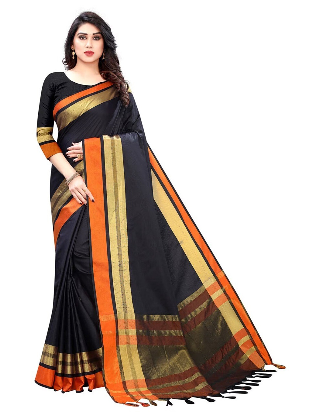 

Florence Zari Saree, Black