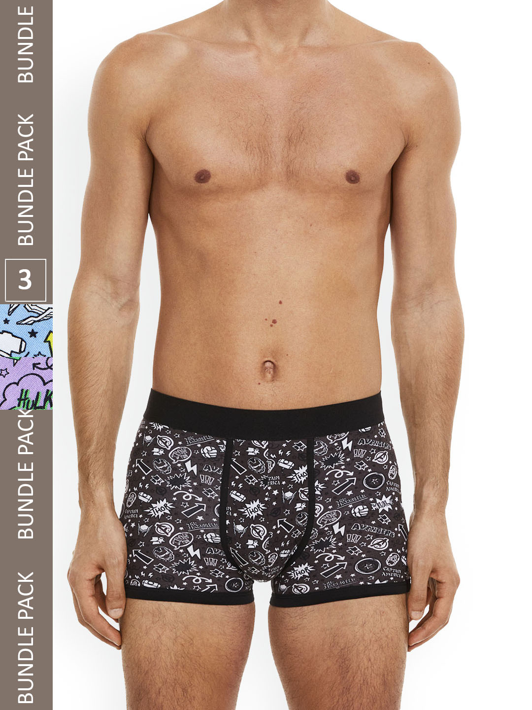 

H&M Men 3-Pack Xtra Life Short Trunks, Black