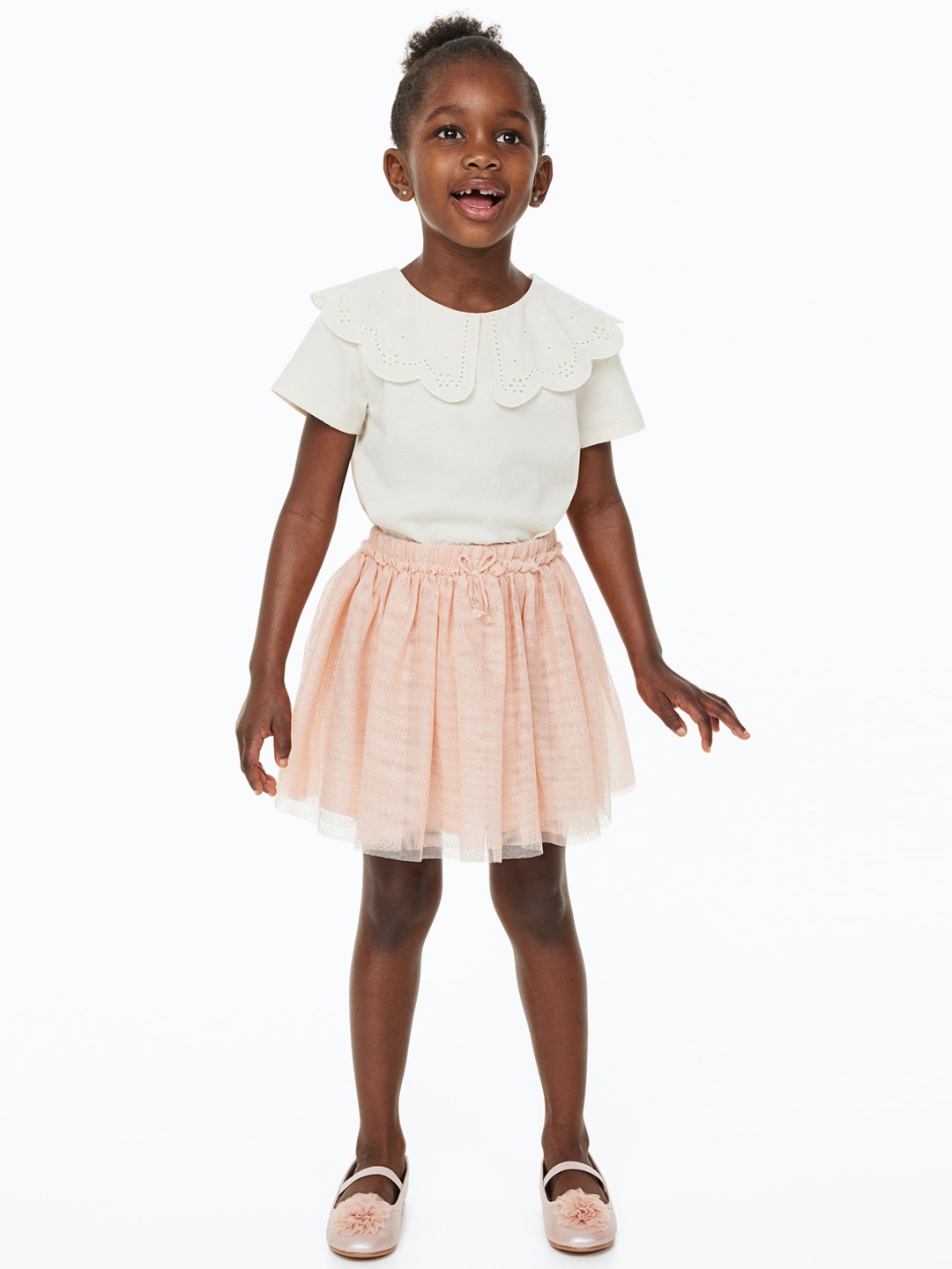 

H&M Girls Glittery Tulle Skirt, Pink