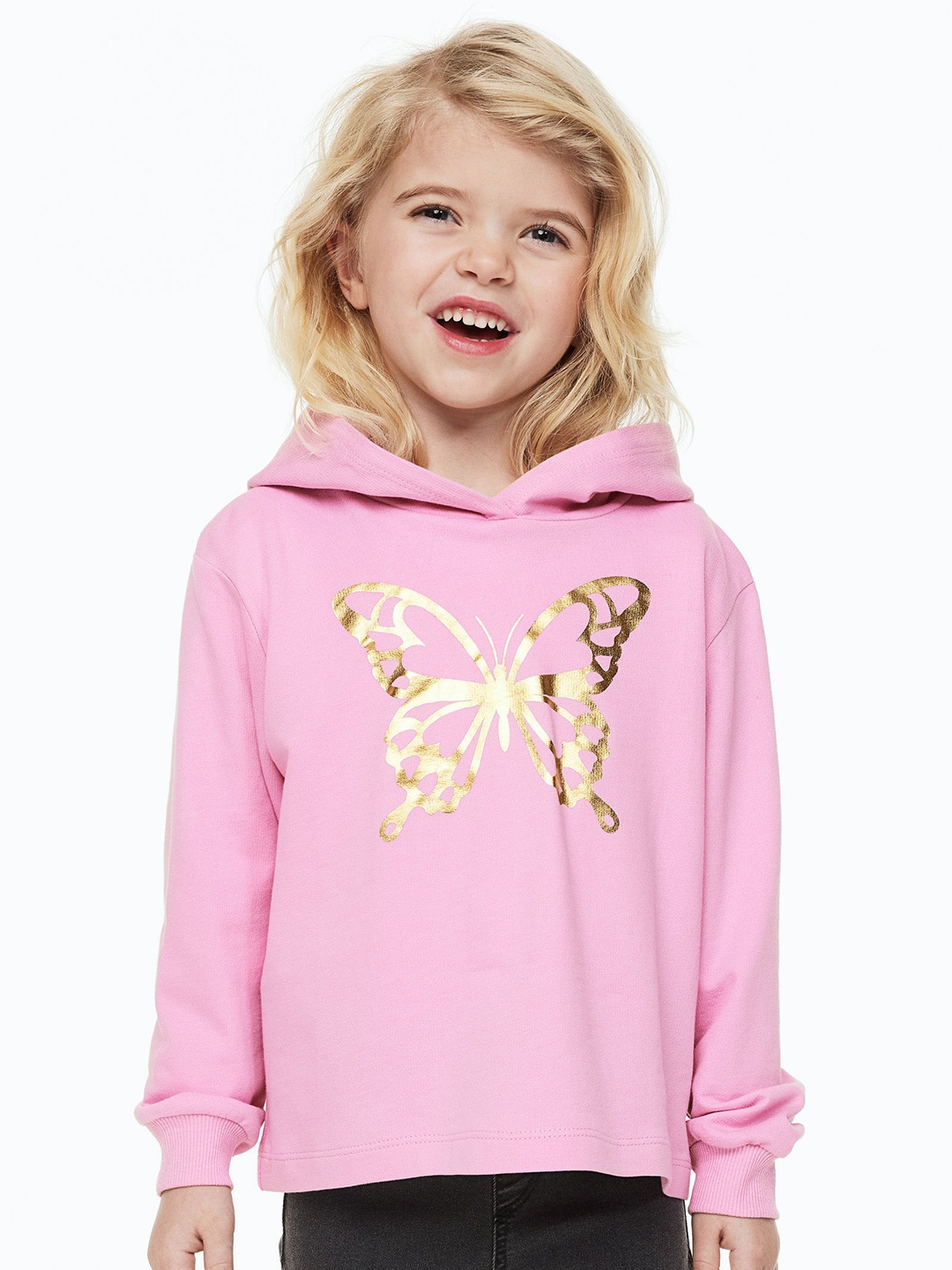 

H&M Girl Printed Hoodie, Pink