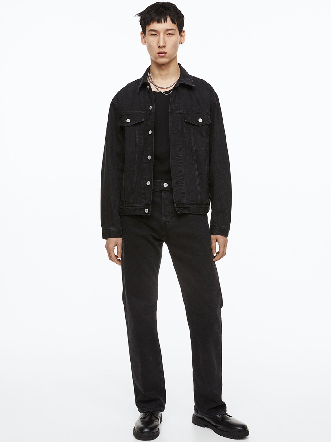 

H&M Men Regular Bootcut Jeans, Black