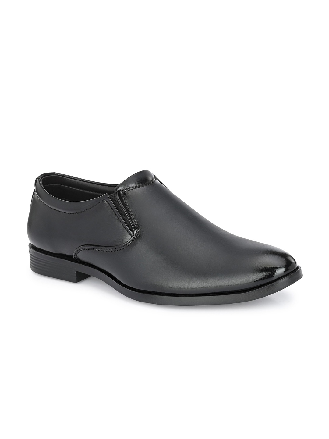 

Azzaro Black Men Round-Toe Formal Slip-On Shoes