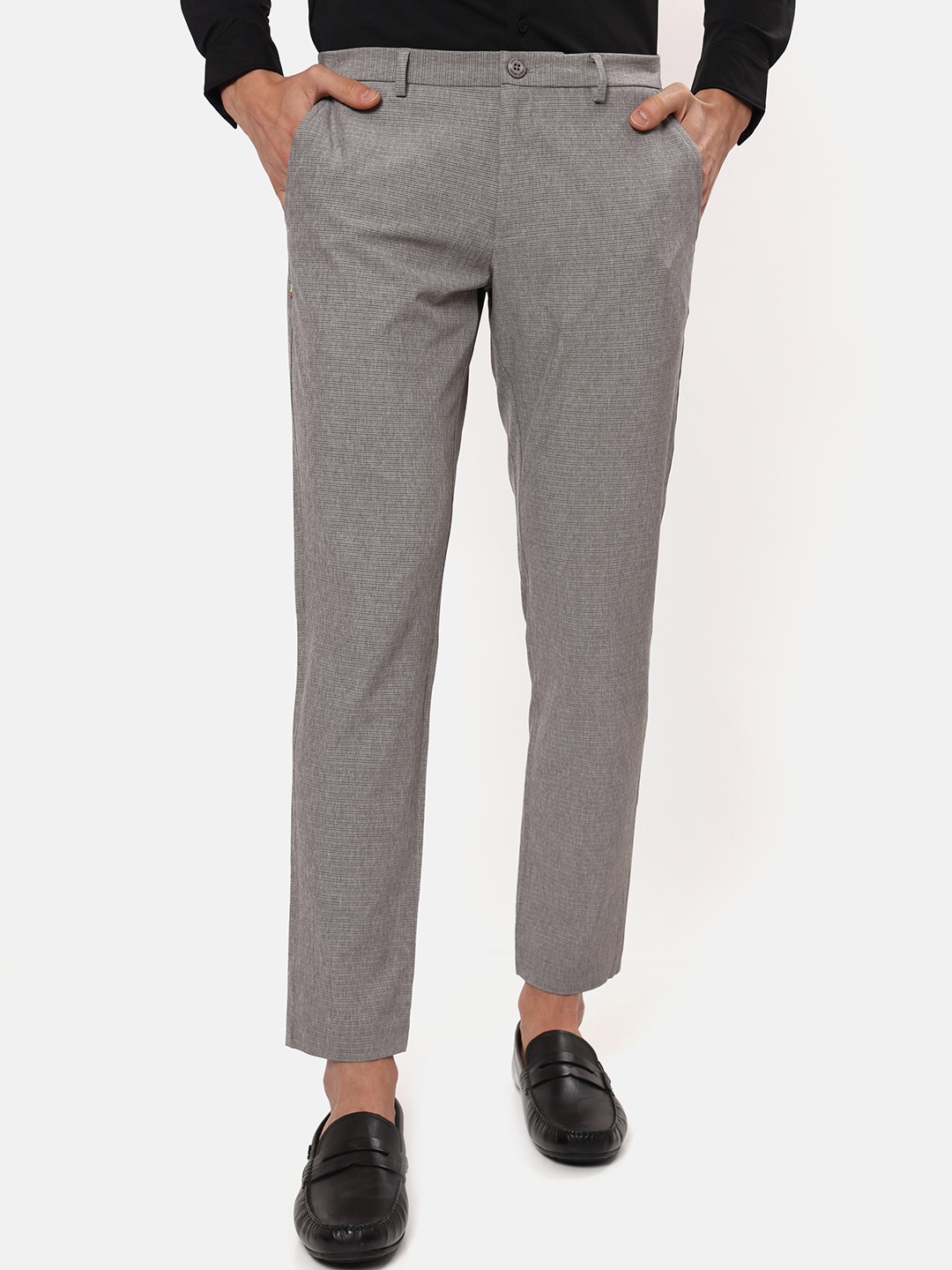

CULT Men Striped 4 Way Stretch Lightweight Pants, Grey
