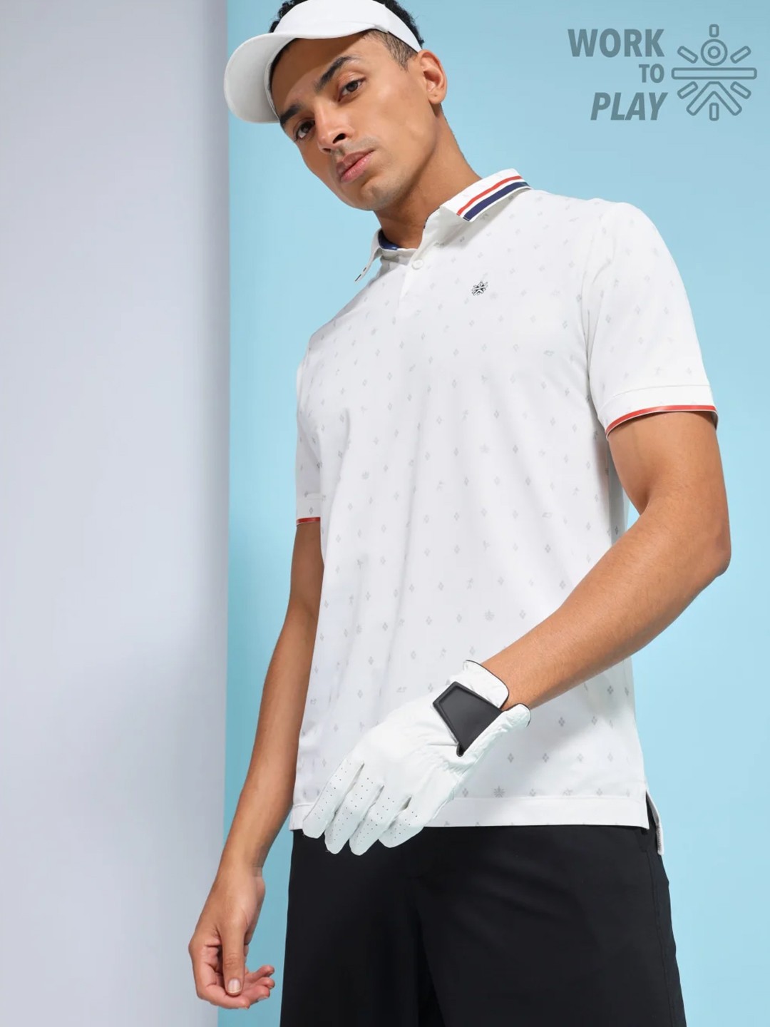 

Cultsport All Over Print Classic Polo T-shirt, White