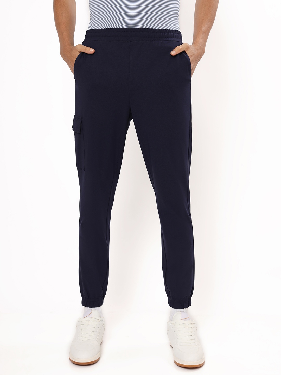 

Cultsport Men 4 Way Stretch Work To Play Comfort Joggers, Navy blue