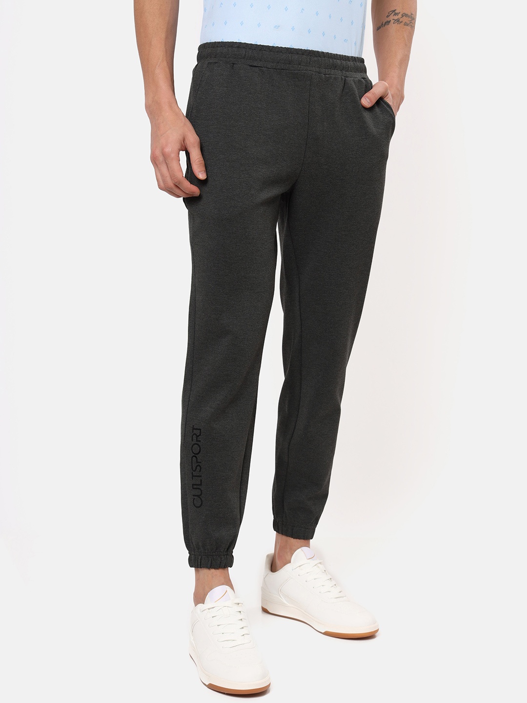 

CULT Graphic Print Work to Play Comfort Joggers, Grey