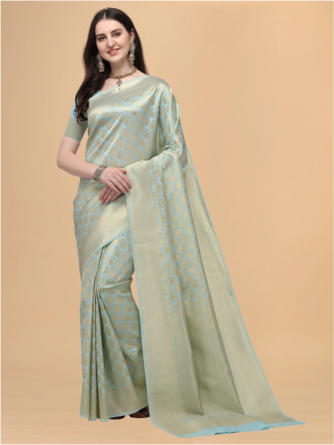 

Kasak Woven Design Zari Banarasi Saree, Blue