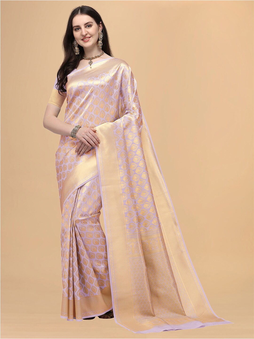 

Kasak Woven Design Zari Banarasi Saree, Mauve